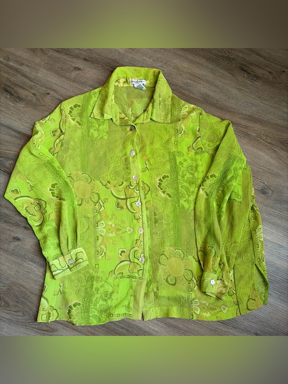 Sheer green blouse
